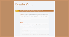 Desktop Screenshot of know-the-ada.com