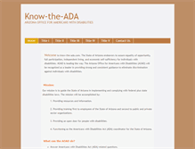 Tablet Screenshot of know-the-ada.com